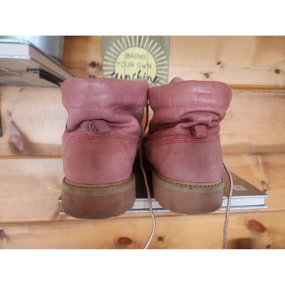 Timberland‎ Boots 6 Pink Grey Used 22719M Good condition Flip Roll Down - Picture 3 of 11